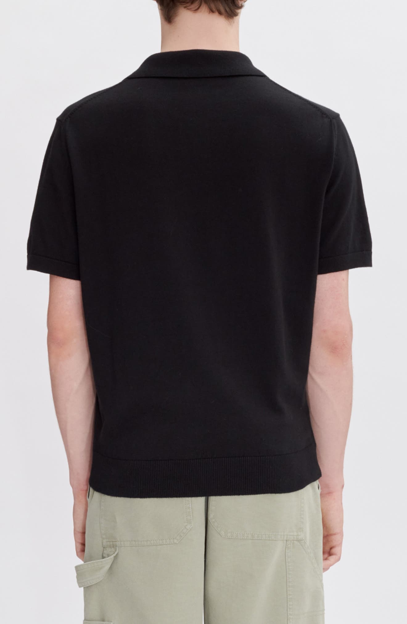 A.P.C. Gregorio Cotton Polo in Lzz Black at Nordstrom - 2