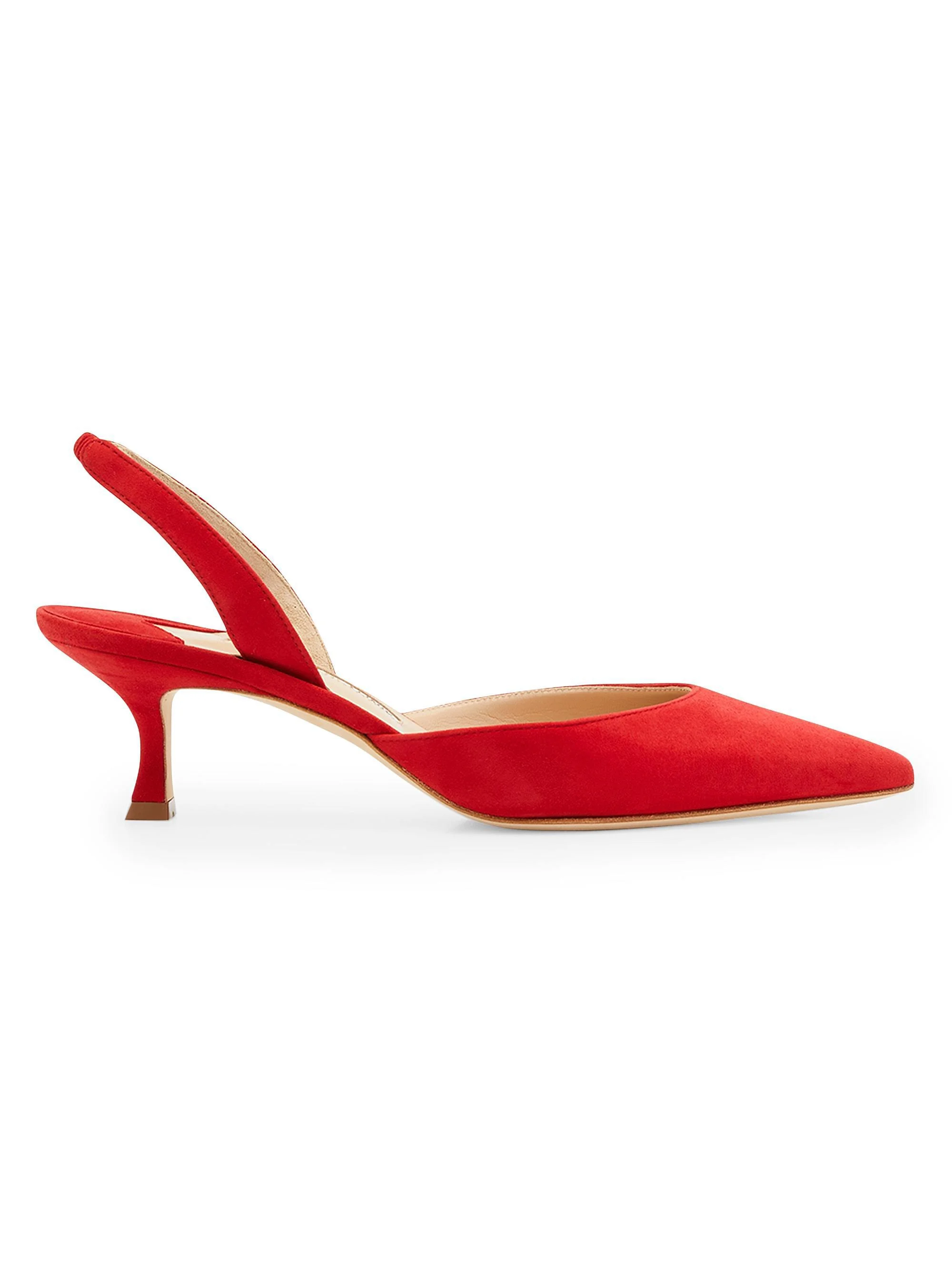 Carolyne 50 스웨드 slingback 펌프 레드 - 1