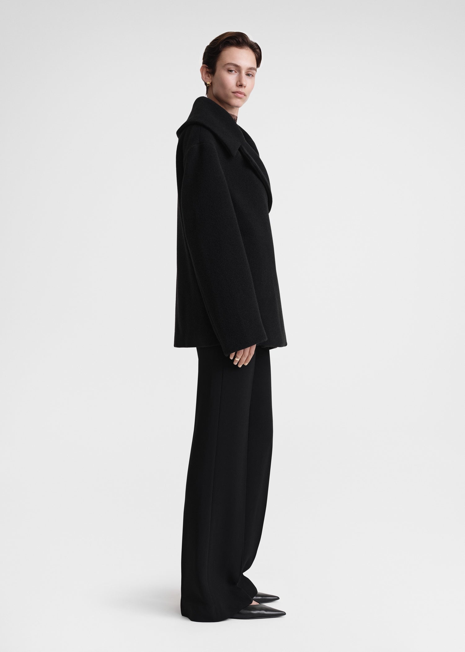 Felt wrap jacket black - 3