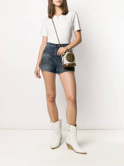 SAINT LAURENT high waisted denim shorts outlook