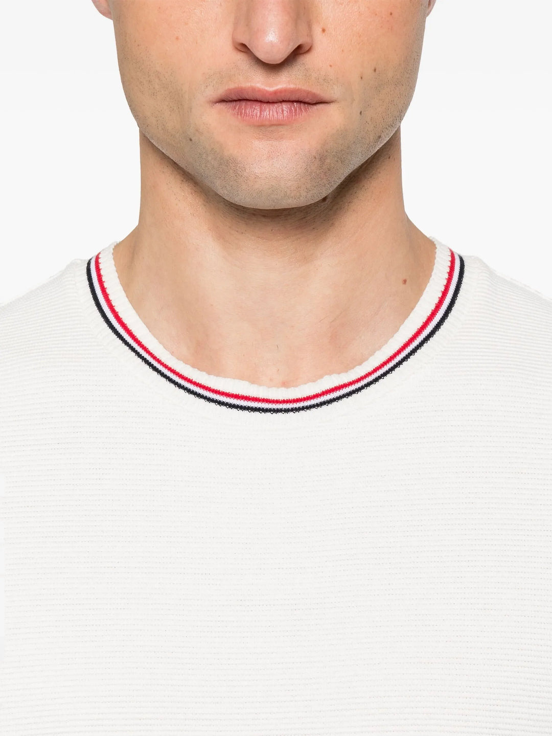 Cotton Waffle Rib Cuff Tee Men - 4
