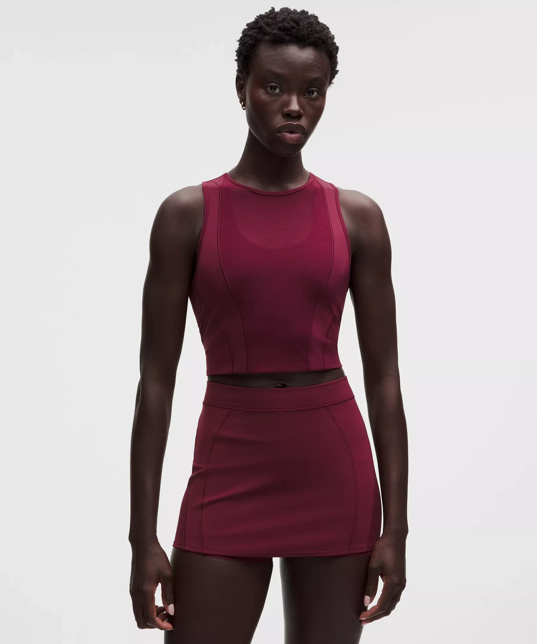 Nulux Mesh-Panelled Cropped Tank Top - 1