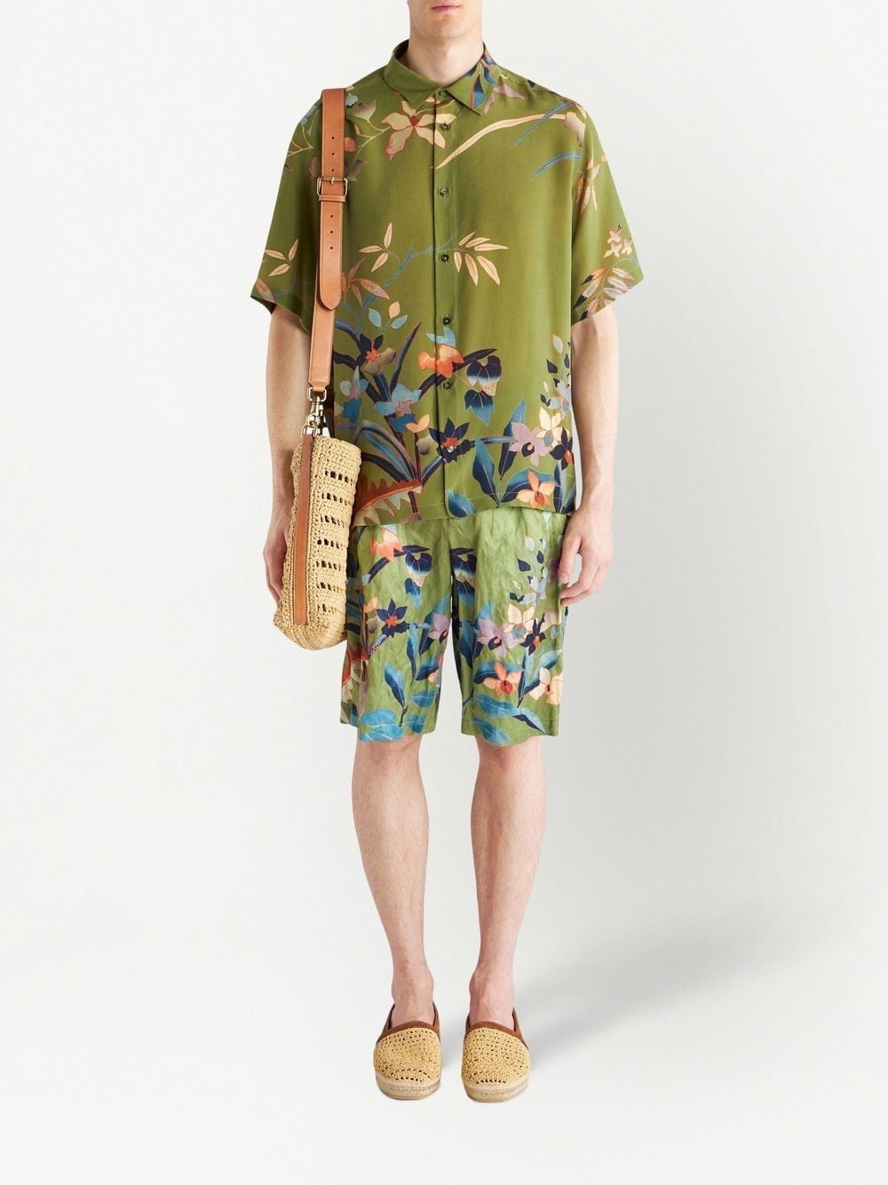 floral-print silk shirt - 2