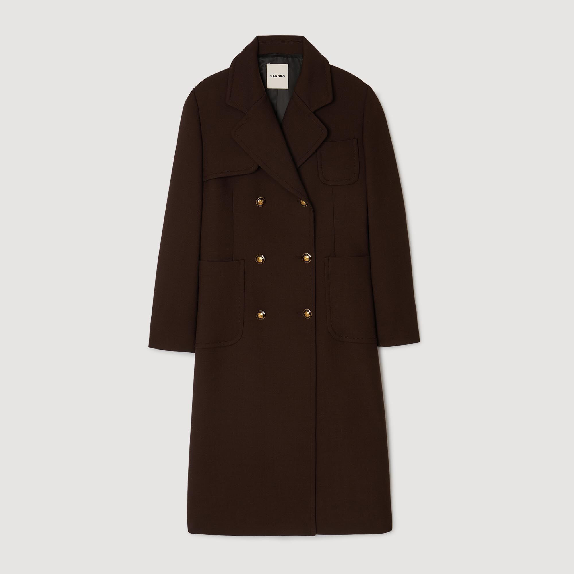 LONG DOUBLE-BREASTED COAT - 6