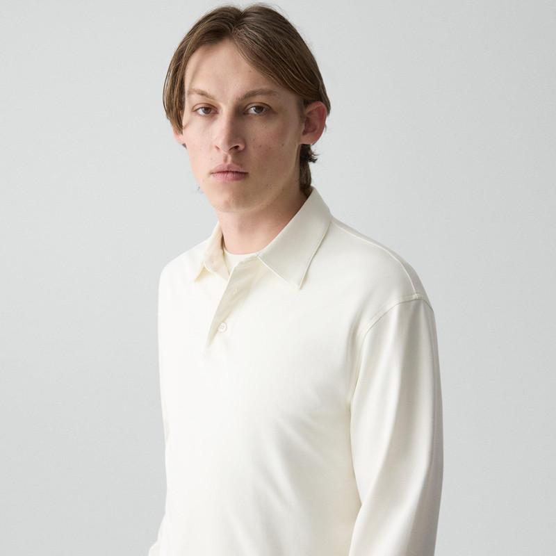 Relaxed Long-Sleeve Polo Shirt in Cotton Jersey 5
