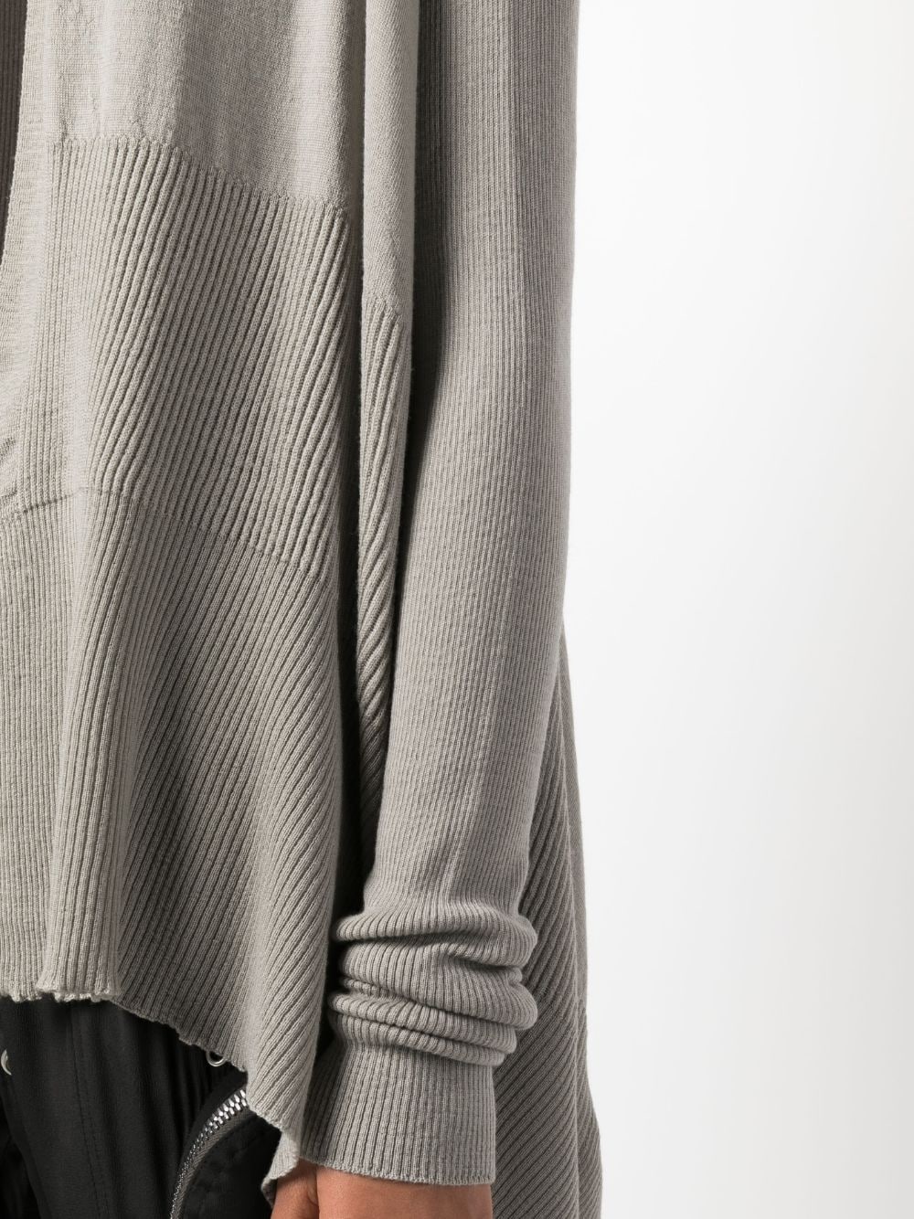 asymmetric virgin-wool cardigan - 5