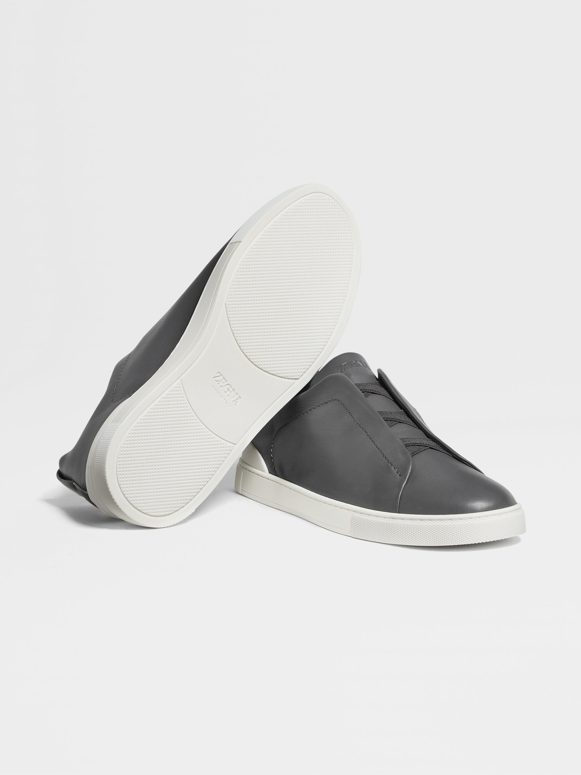 DARK GREY TRIPLE STITCH™ SECONDSKIN SNEAKERS - 6