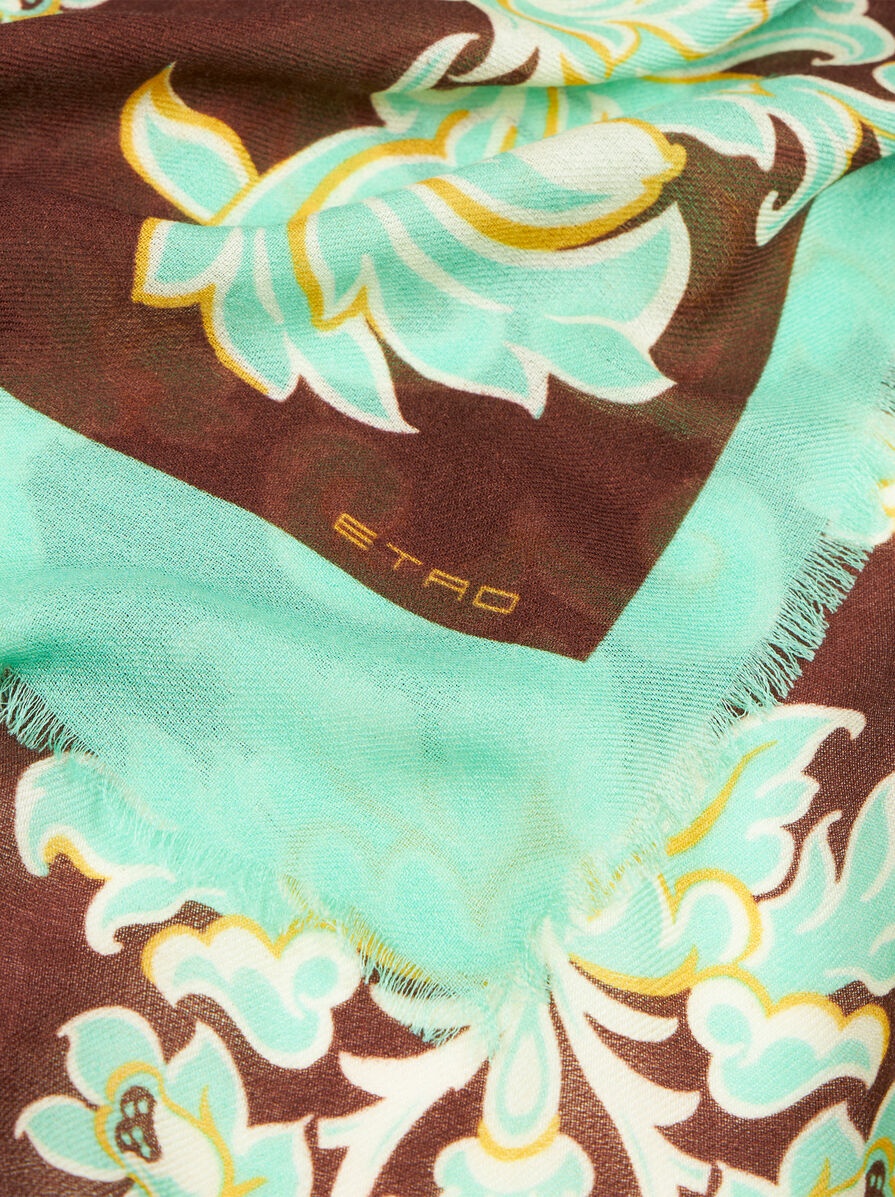 PRINTED CASHMERE AND SILK SCARF - 3