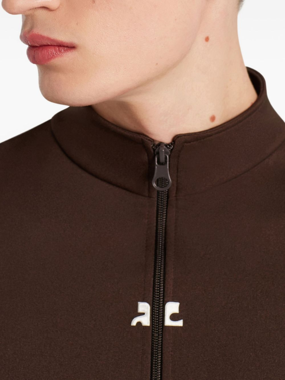 zip-up collared T-shirt - 5