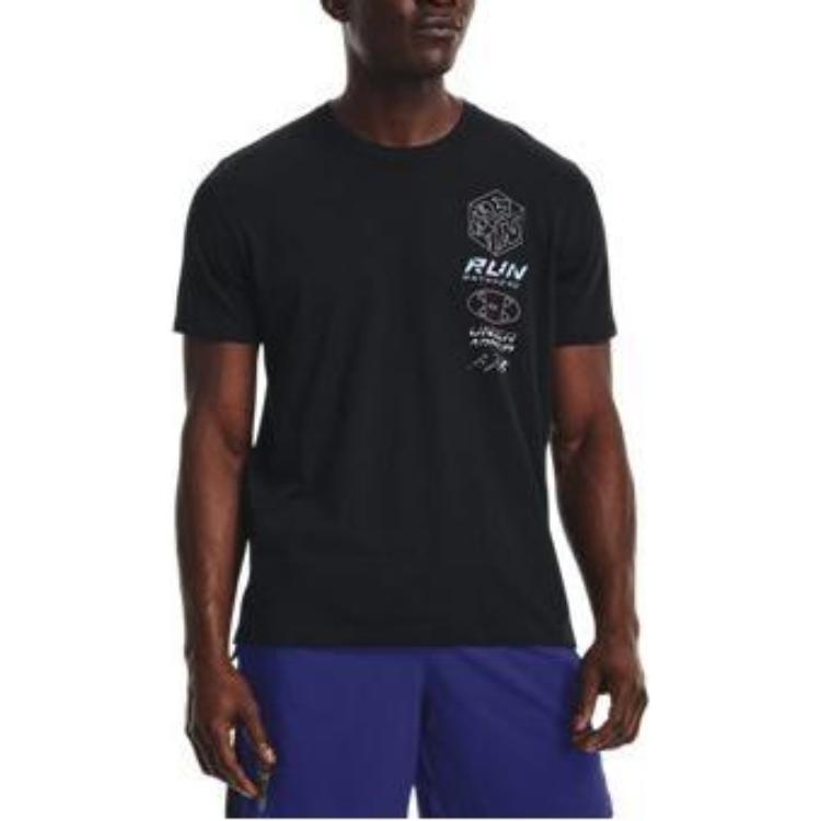 Under Armour Run Anywhere T-Shirt 'Black Multi' 1374424-001 - 5