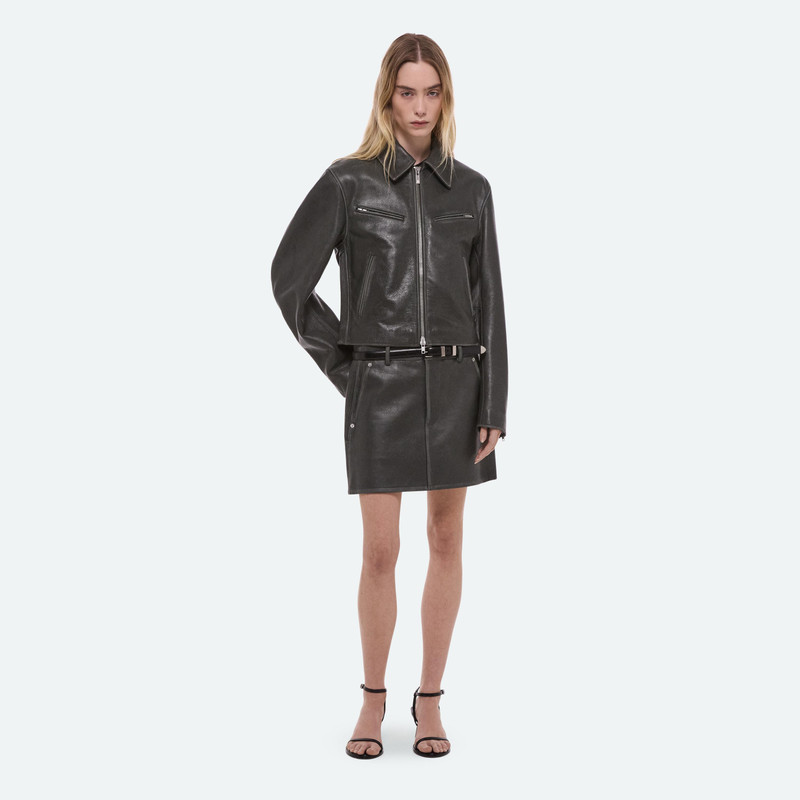 Helmut Lang LEATHER MOTO SKIRT outlook