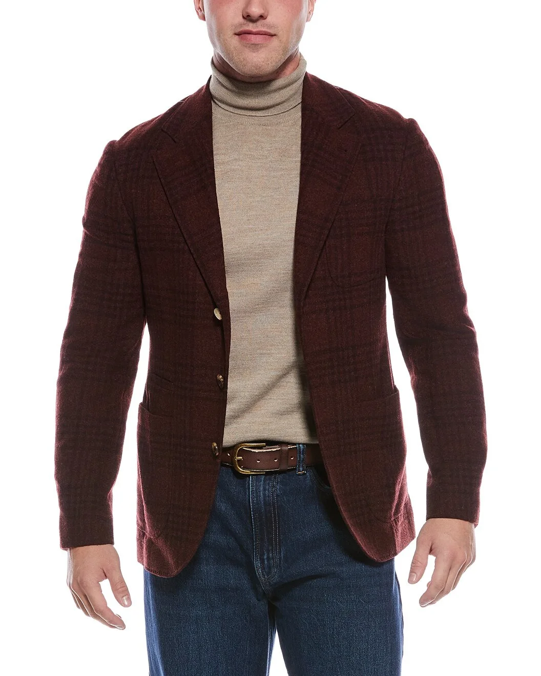 Brunello Cucinelli Wool, Silk & Cashmere-Blend Blazer - 1