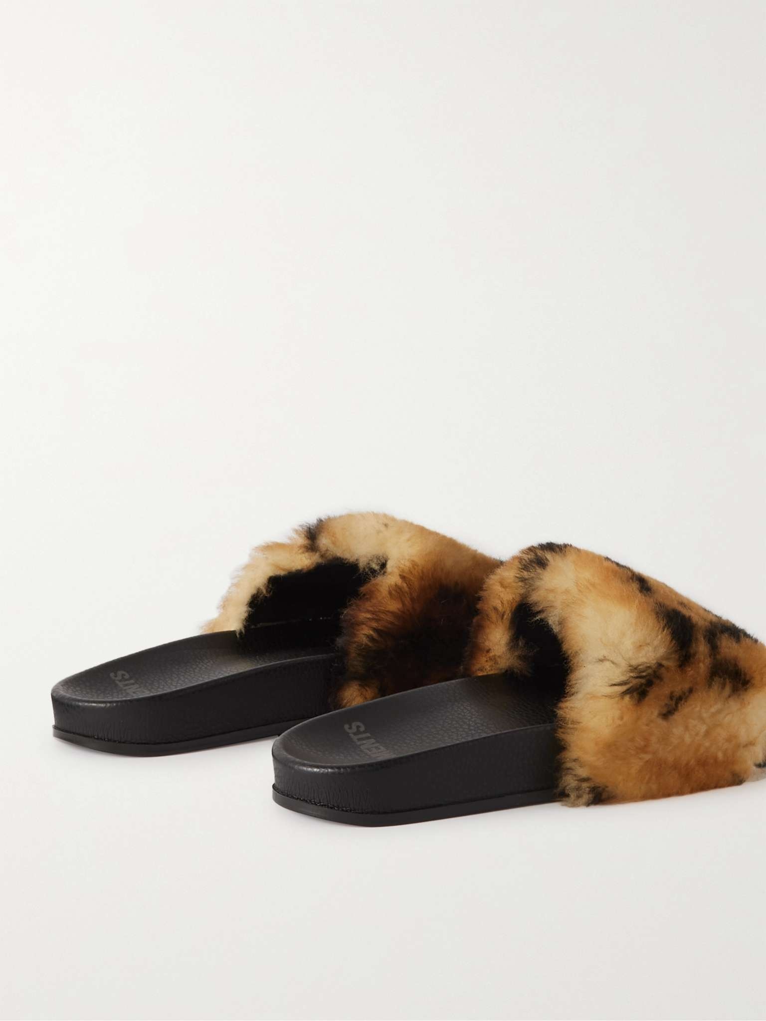 Shearling and Rubber Slides - 5