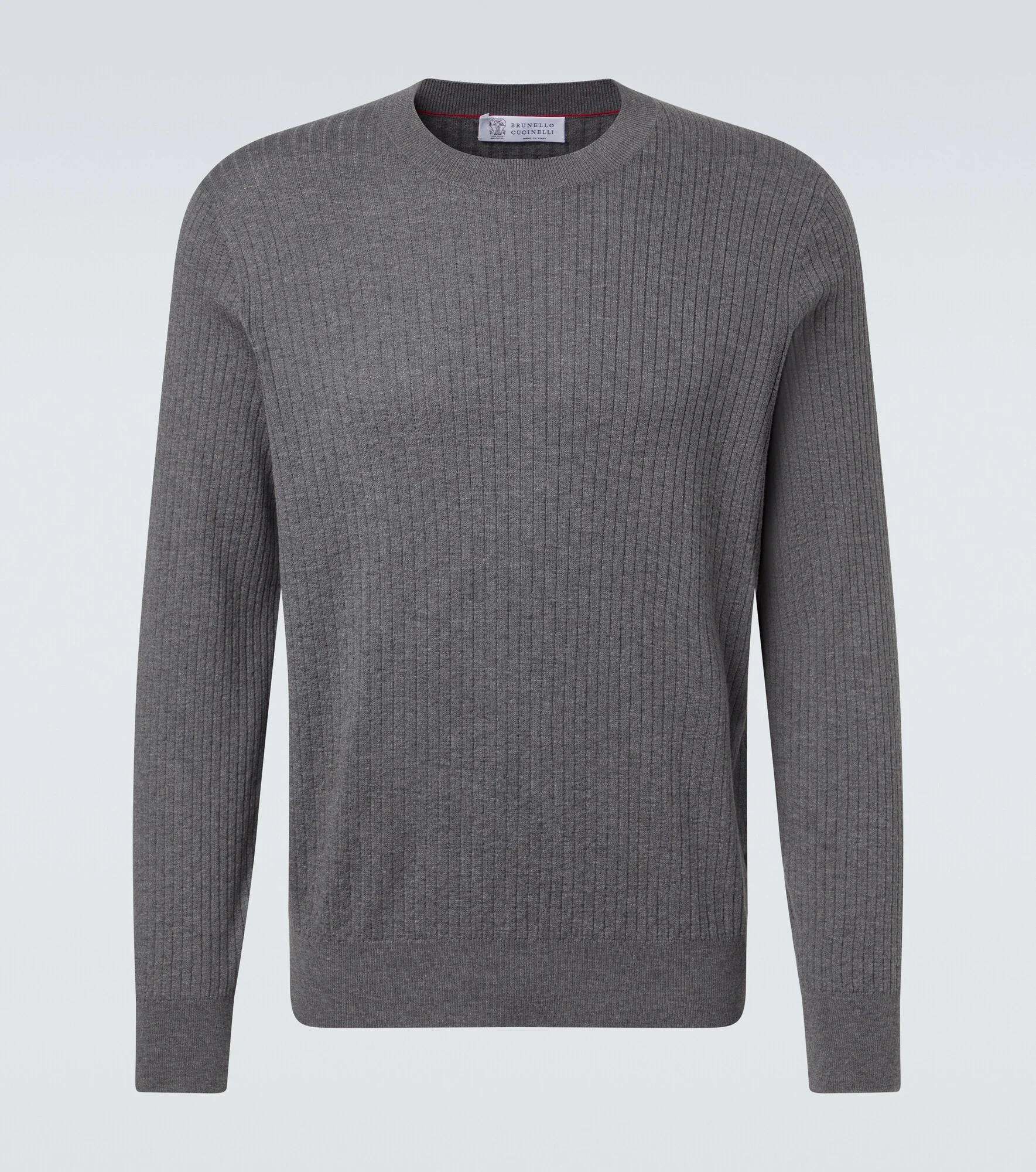 Ribbed-knit cotton sweater - 1