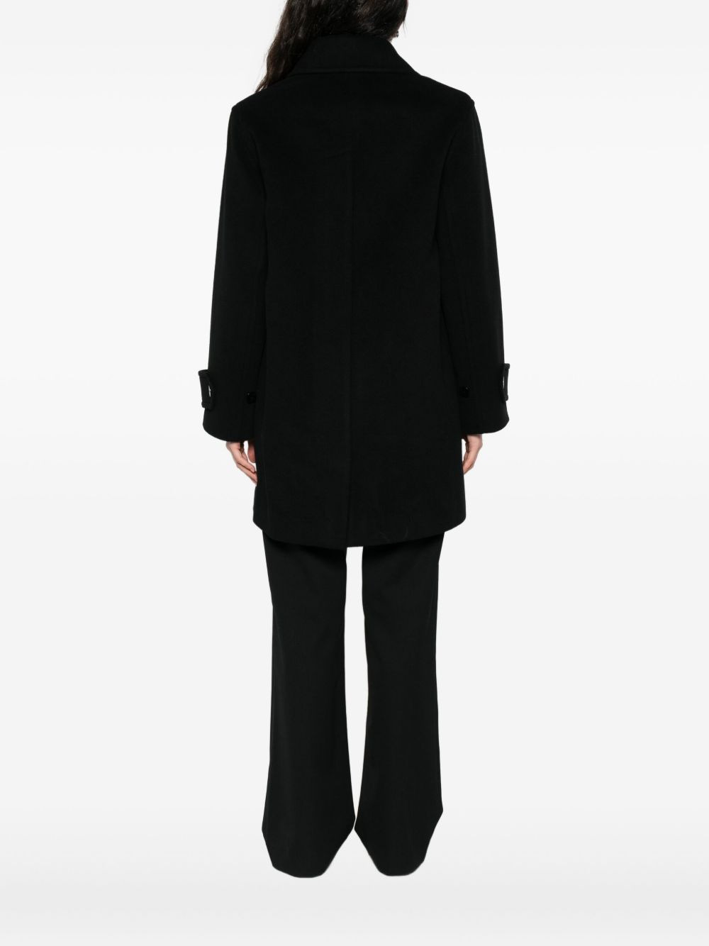 buttoned single-breasted coat - 4