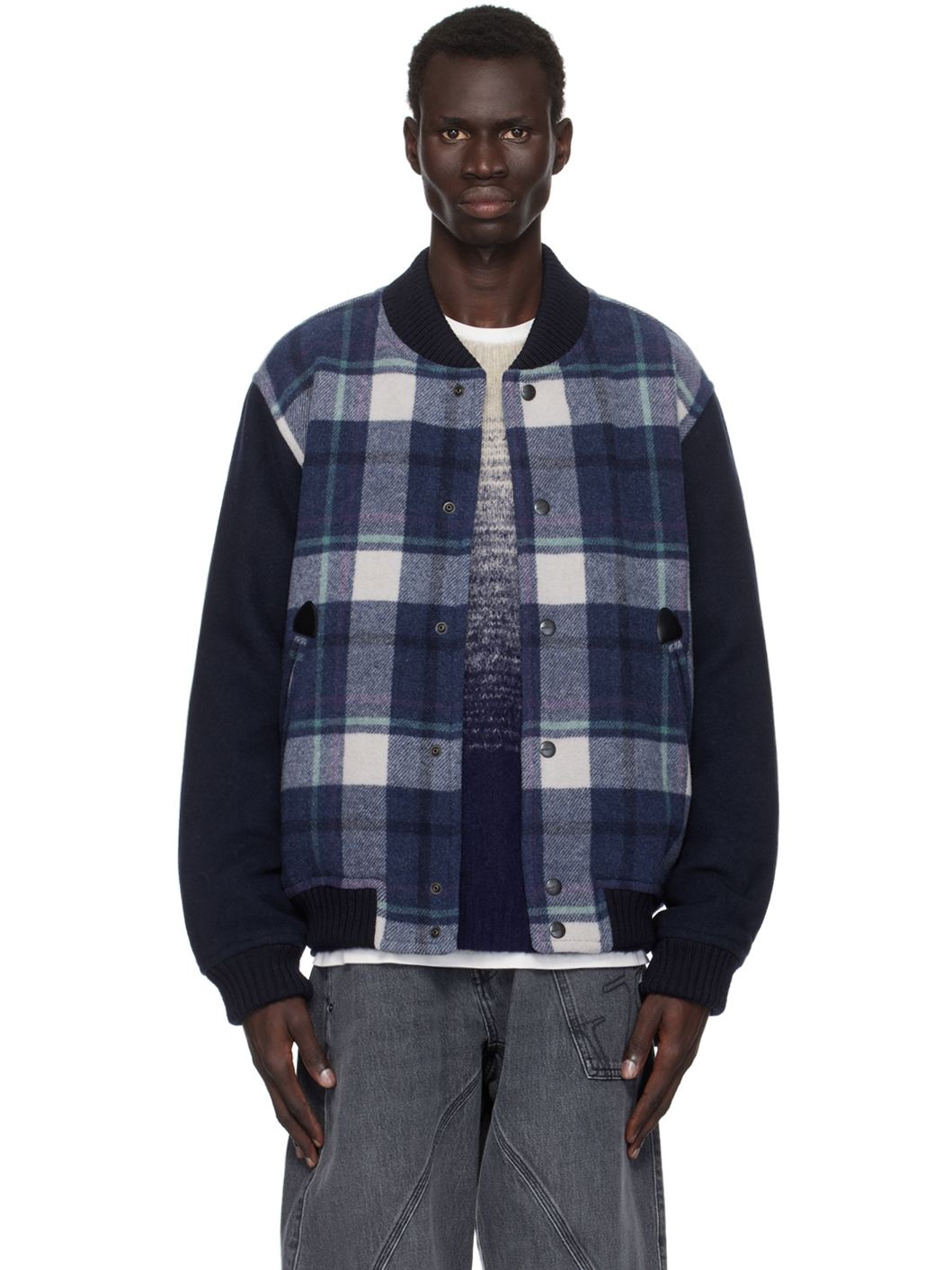 Blue Kalban Bomber Jacket - 1