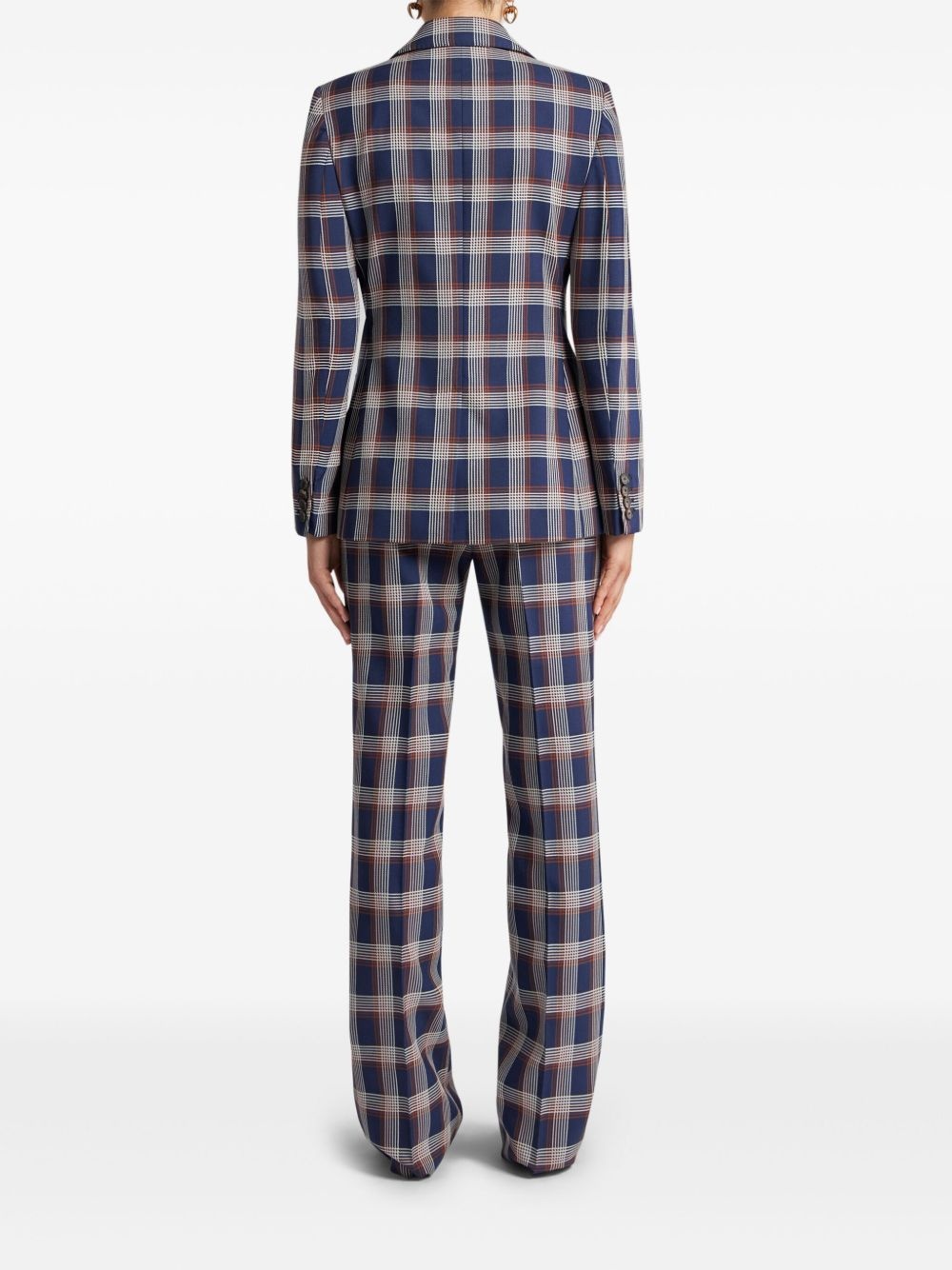 check tweed blazer - 3