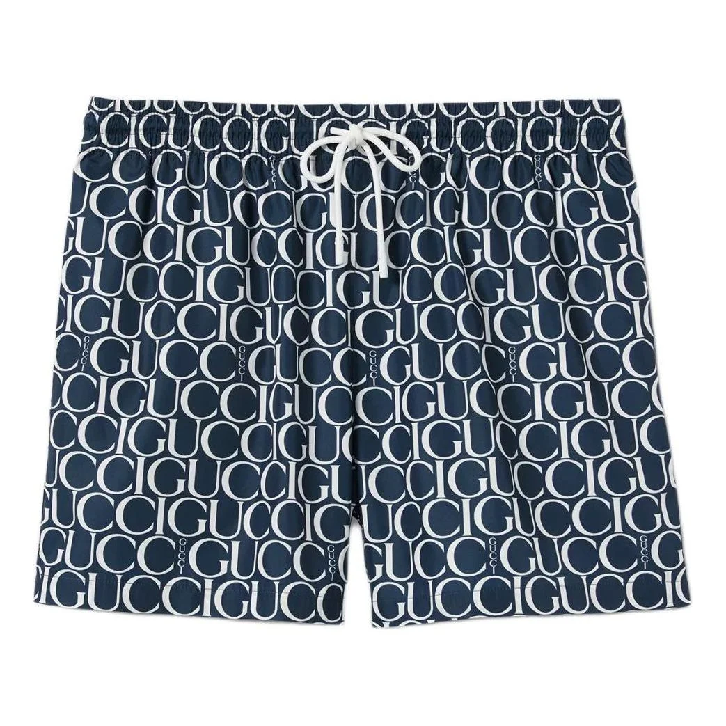 Gucci Maxi Gucci Print Nylon Swim Shorts 'Navy' 787899-XHAI5-4735 - 1