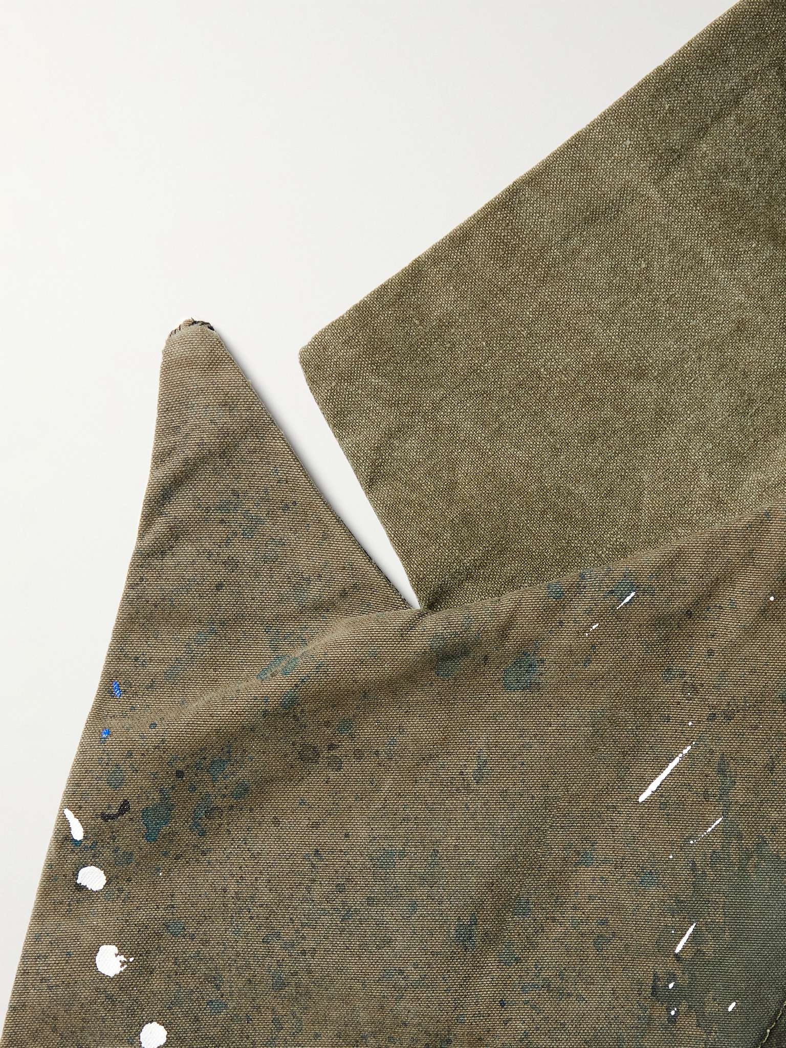 Tent Nylon-Trimmed Paint-Splattered Cotton-Blend Blazer - 3