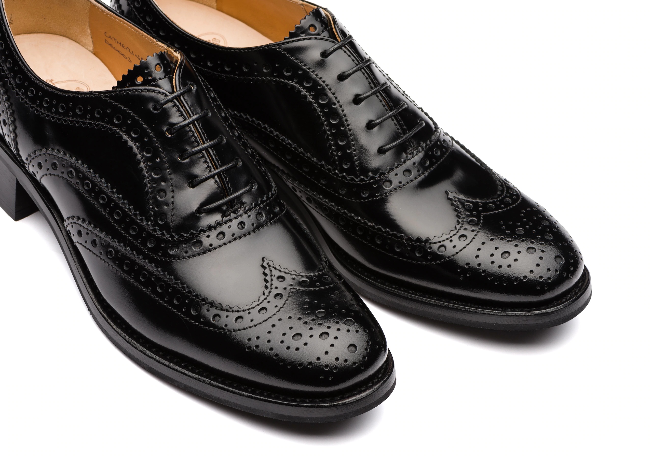 Burwood 35 r
Polished Fumè Heeled Oxford Brogue Black - 4