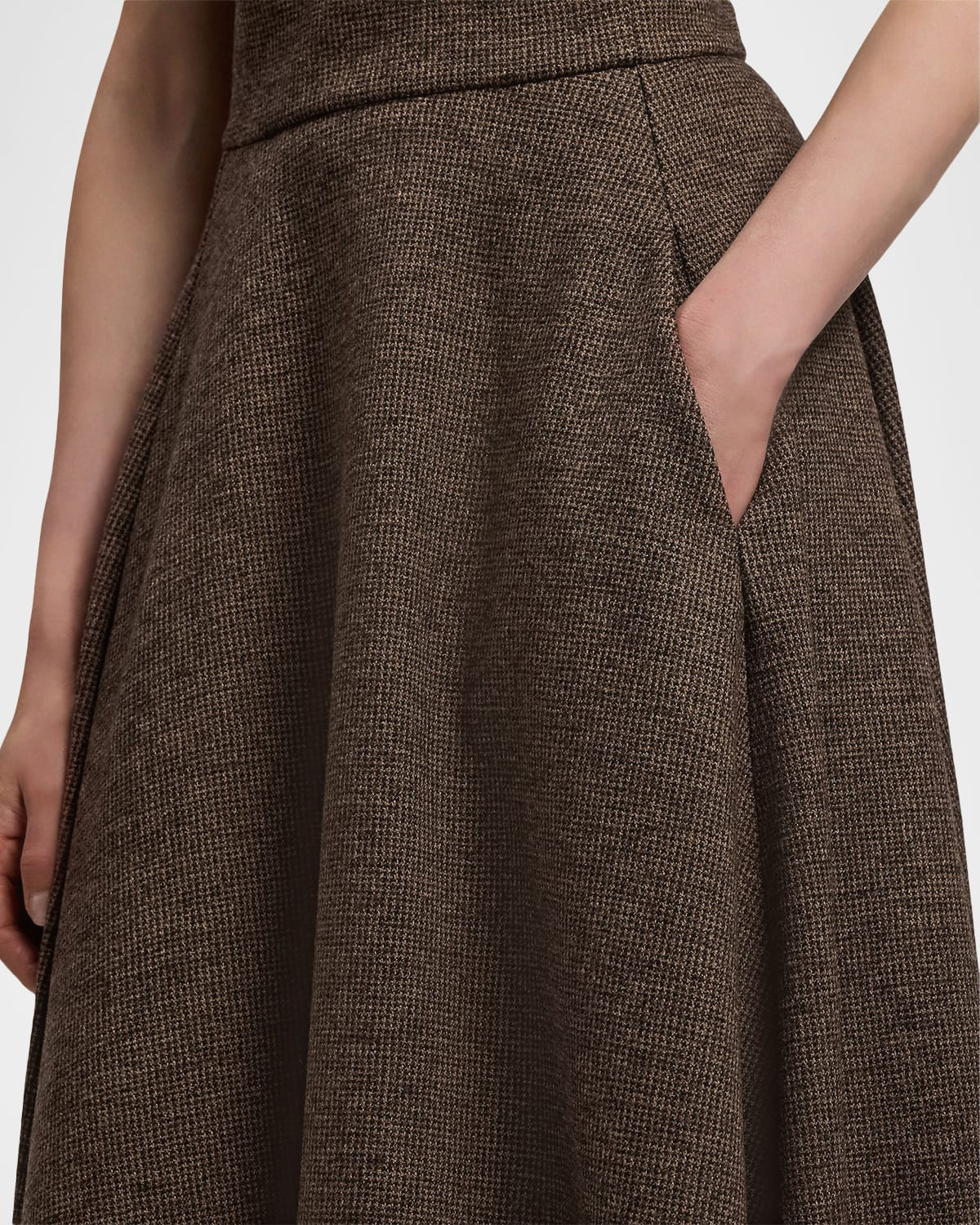 Tickweave Jersey Short-Sleeve Midi Dress - 6