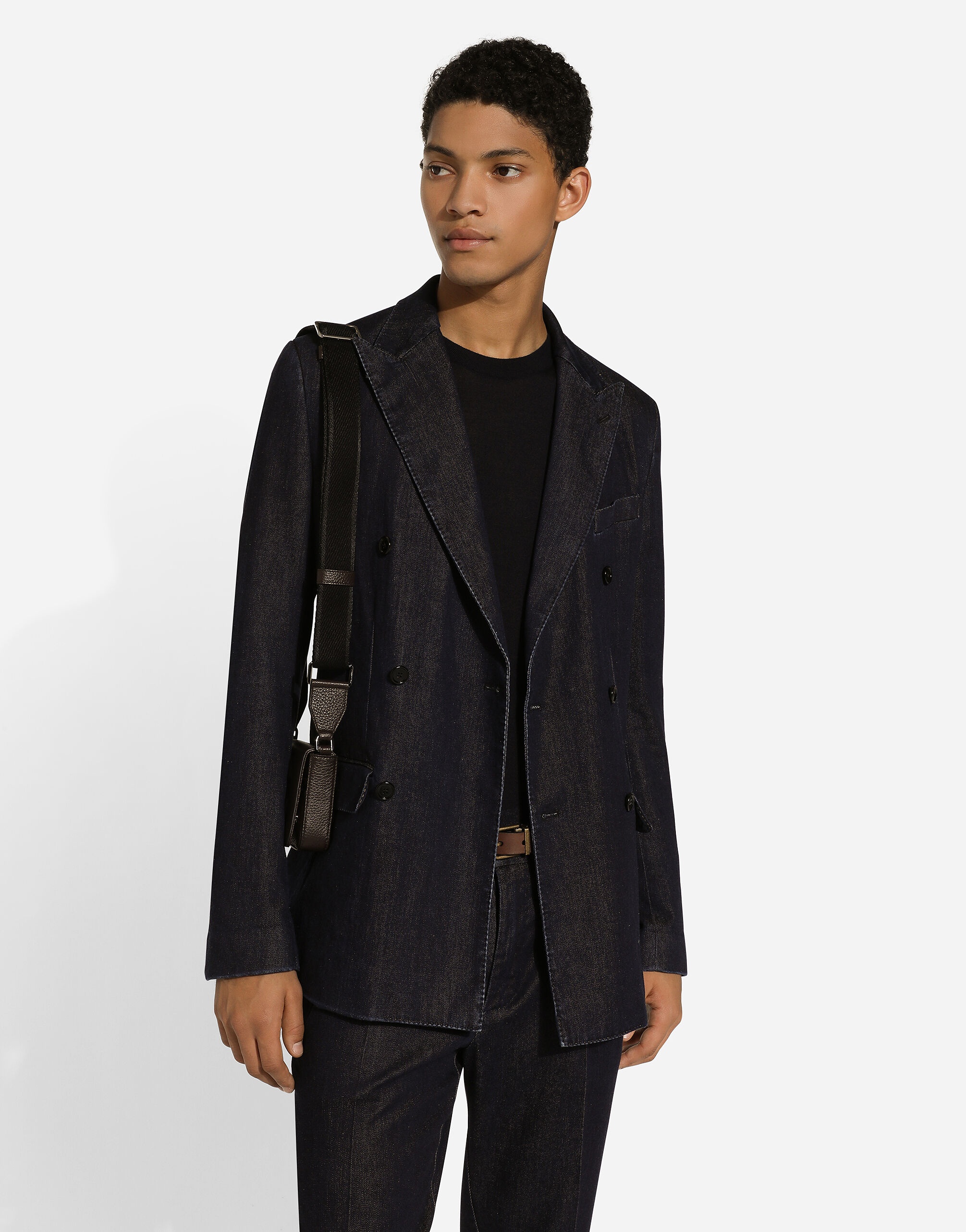Double-breasted Taormina-fit denim jacket - 3