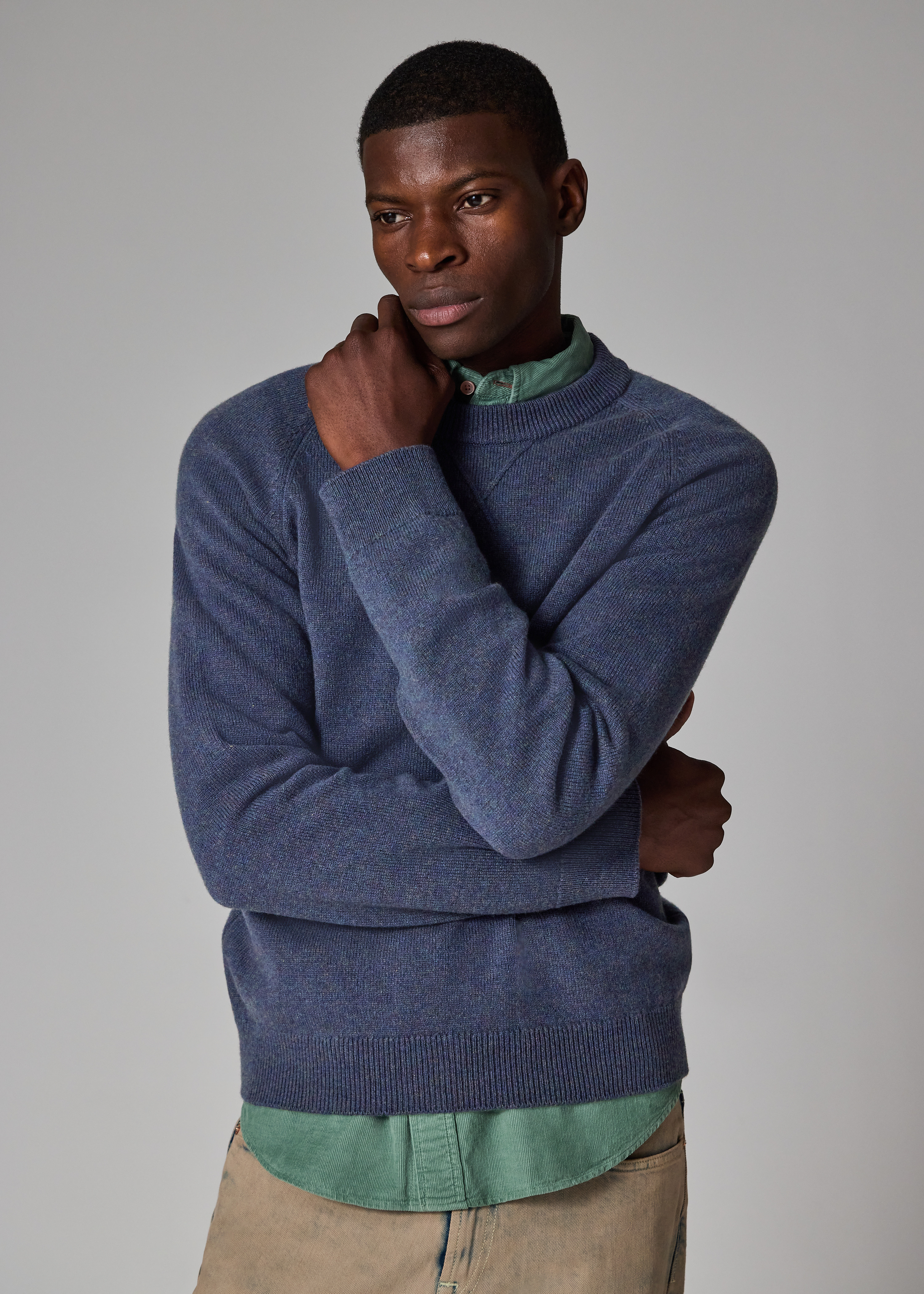 Indigo Merino Wool Sweater - 4