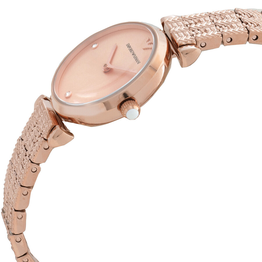 Armani Gianna T-bar Quartz Rose Gold Dial Ladies Watch AR11342 - 2