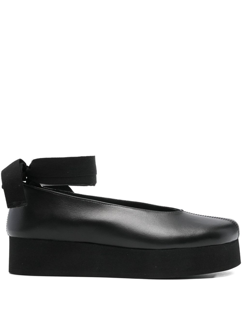 ribbon-bow platform ballet flats 1
