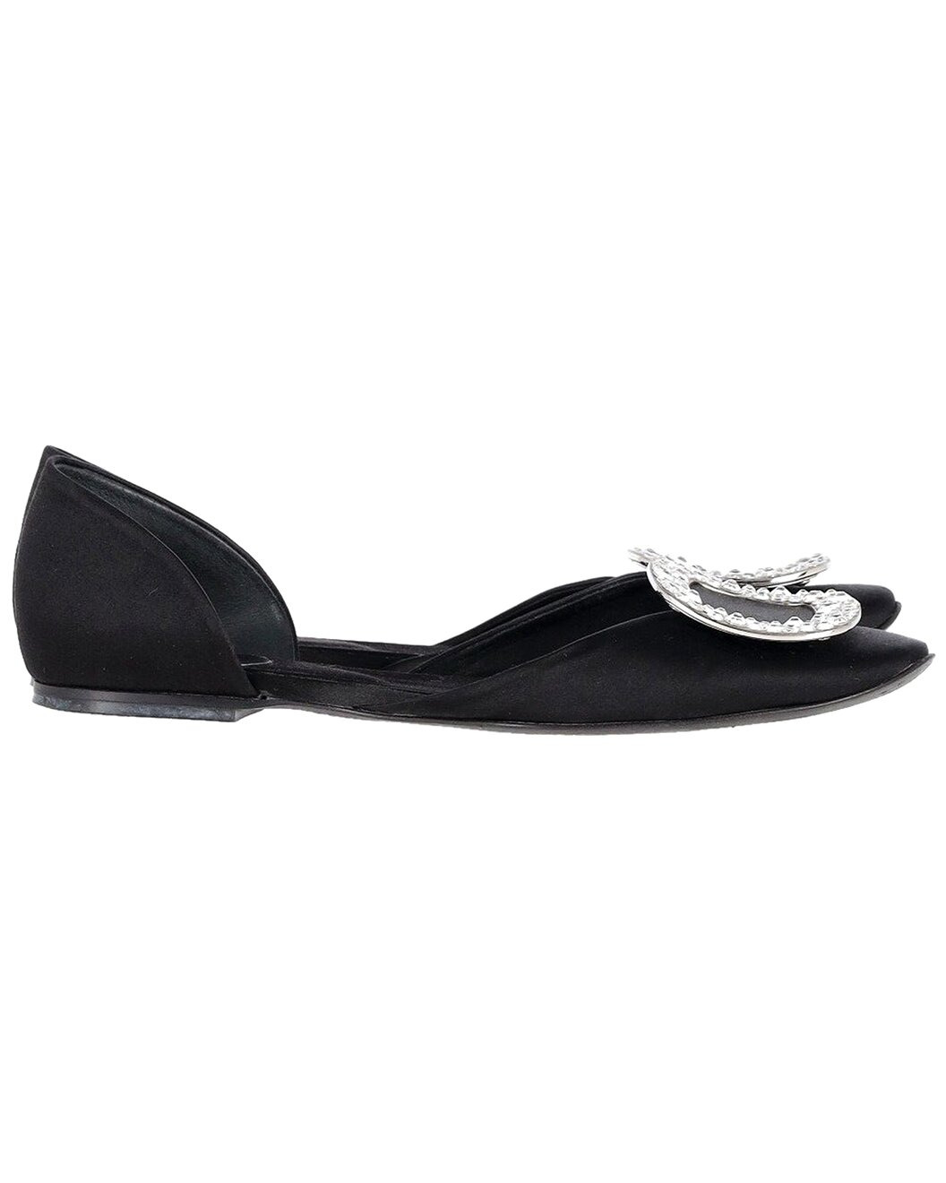 Roger Vivier Women's Satin Chips Prism Embellished Flat (Authentic Pre-Loved) - 1