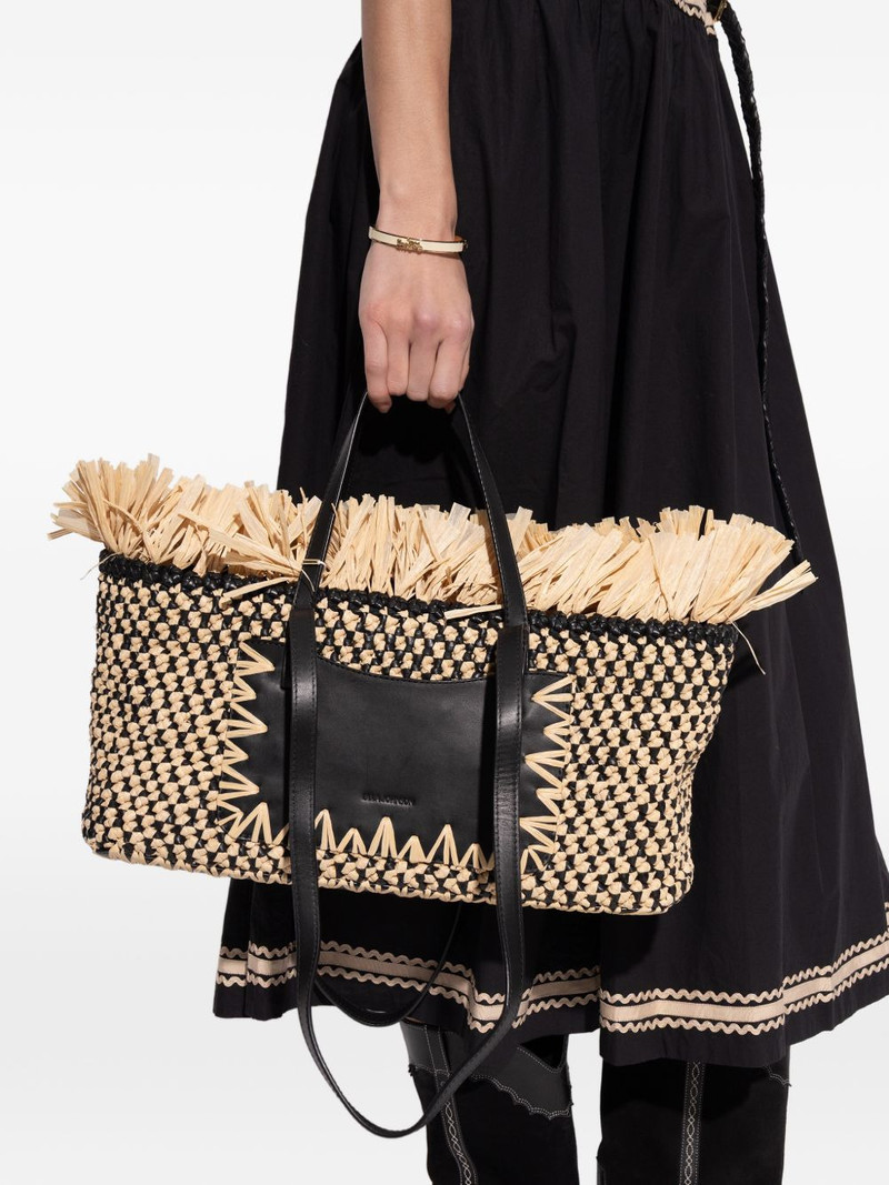 ULLA JOHNSON Lali woven tote bag outlook