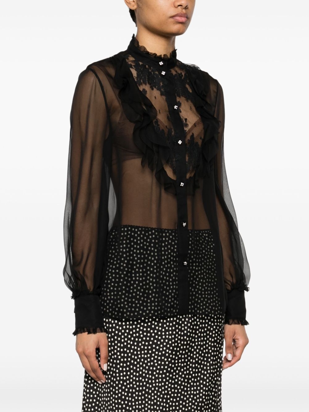 ruffle-detail shirt - 3