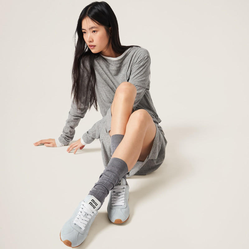 Miu Miu Plume suede sneakers outlook