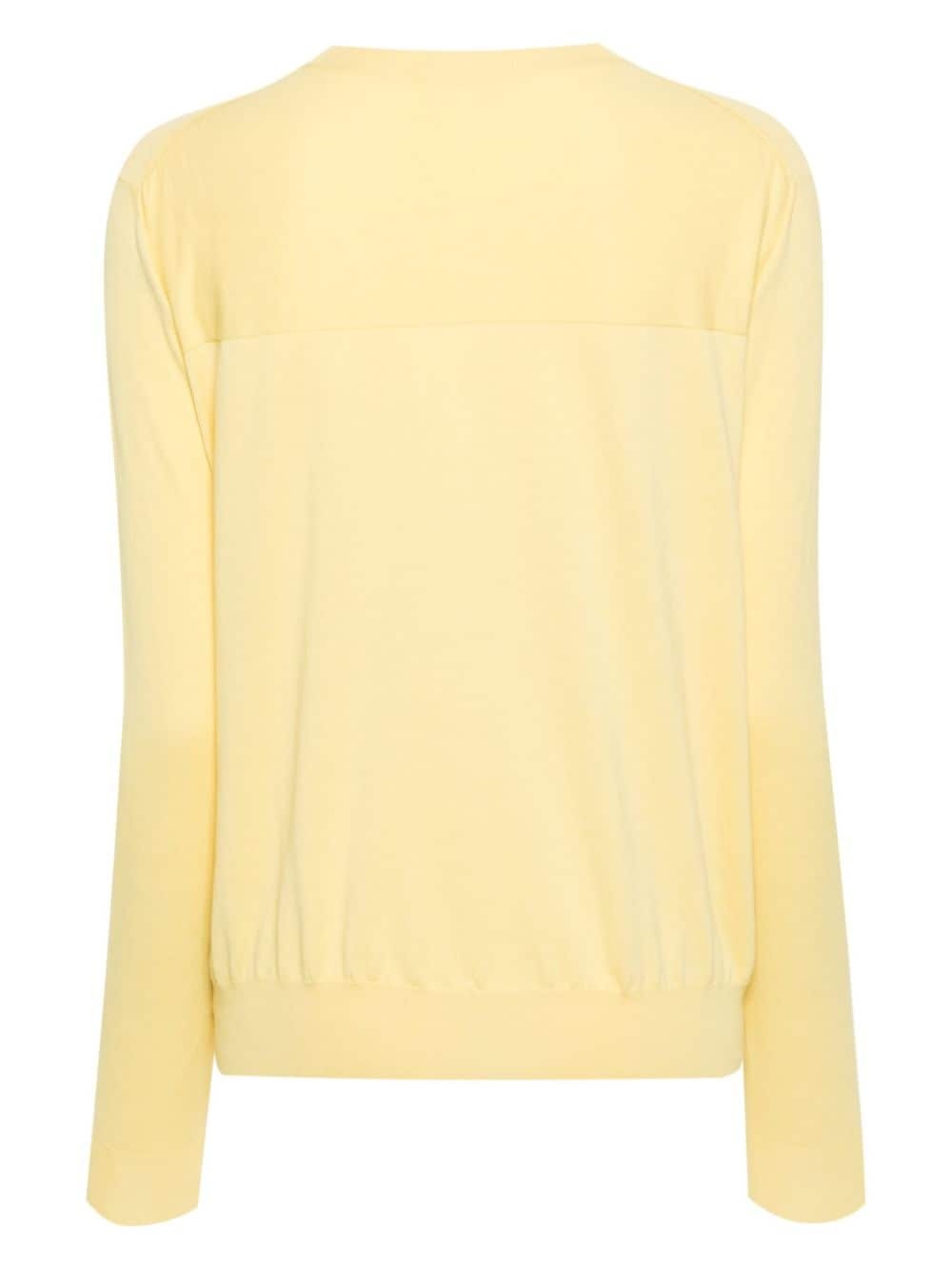 panelled cotton jumper - 2
