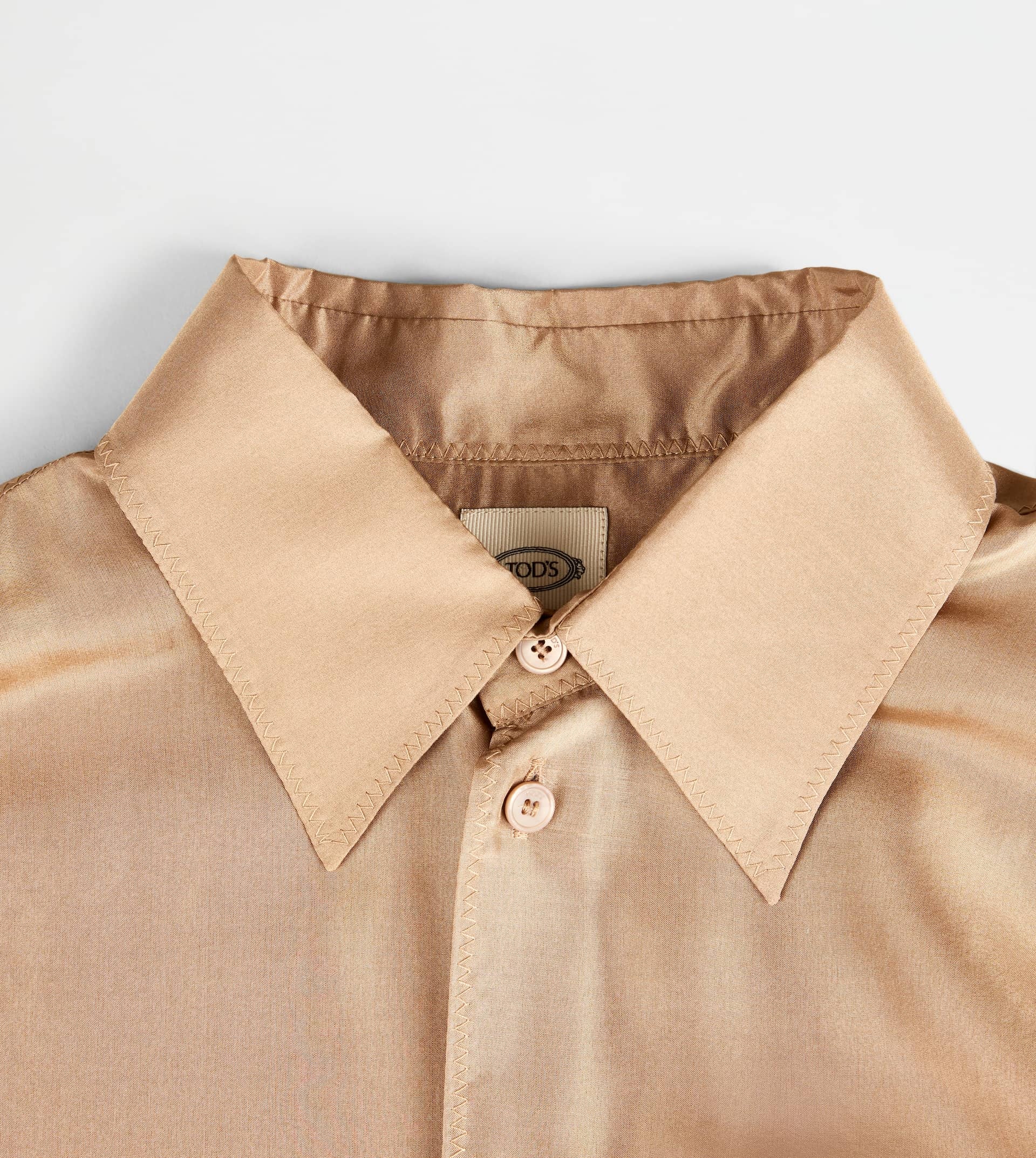 SHIRT IN SILK - BROWN - 7