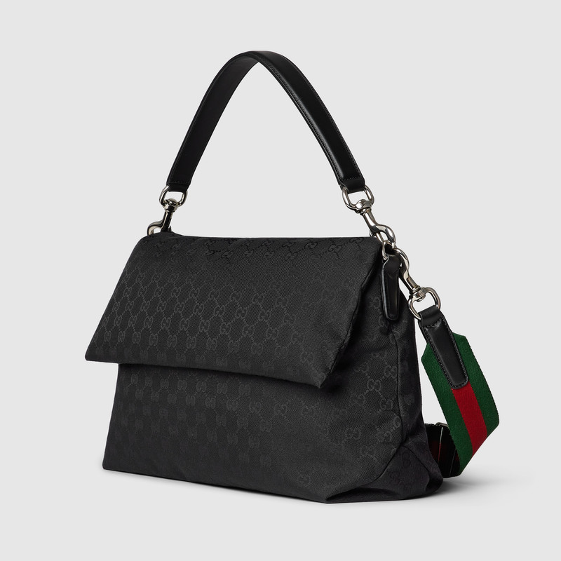 GUCCI Medium GG crossbody bag with Web outlook