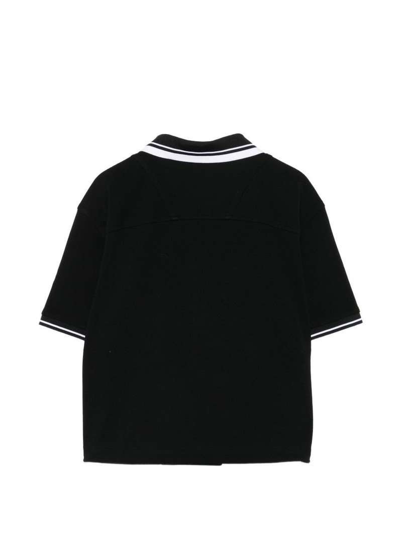 JUUN.J zip-fastening stipped polo shirt outlook