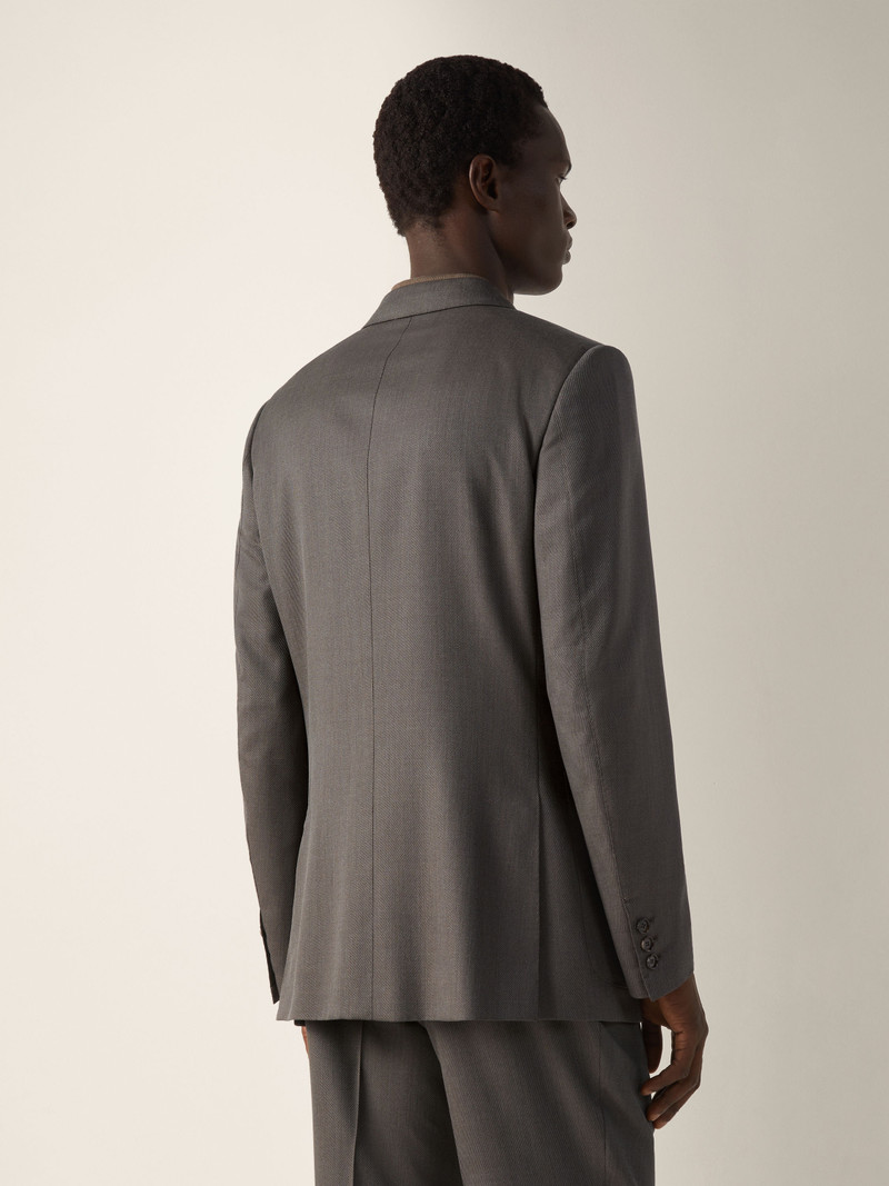 DARK TAUPE 15MILMIL15 WOOL AND SILK JACKET 6