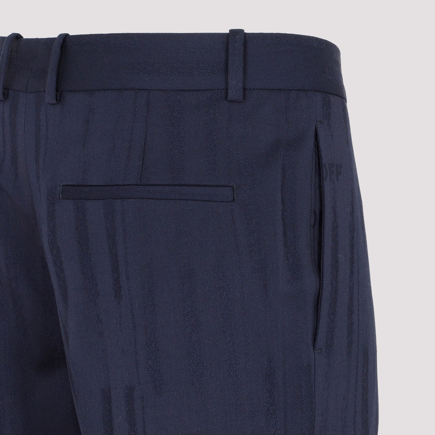 Off White Shibori Jacquard Slim Pant Men - 4