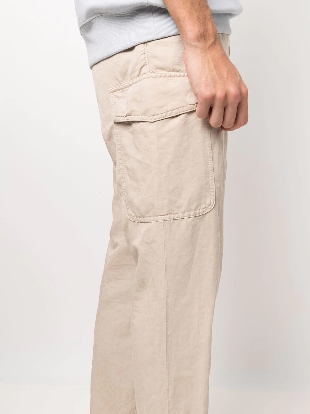 slim-cut cargo trousers - 5