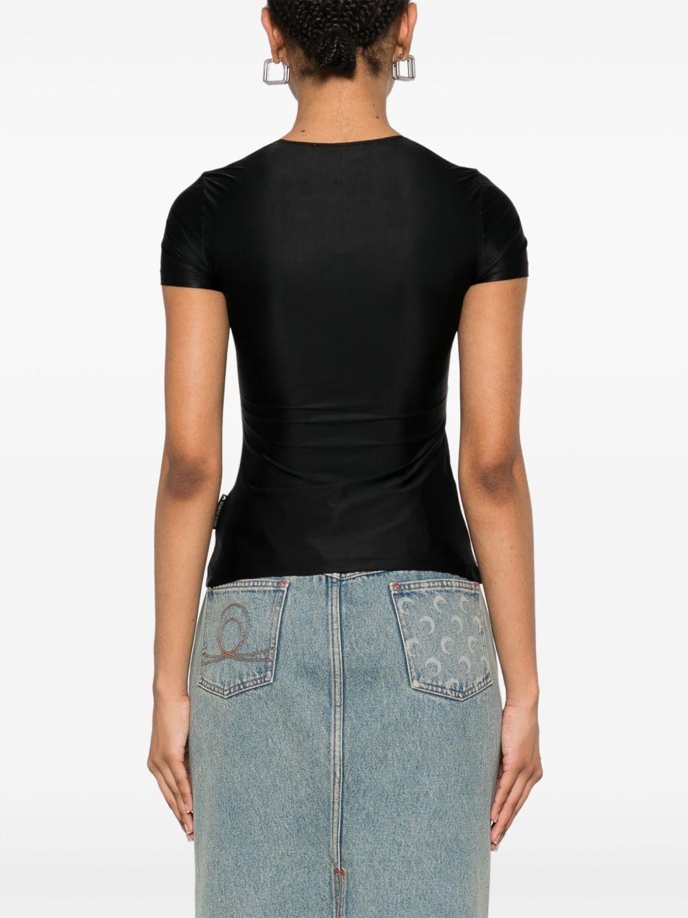 draped jersey top - 4