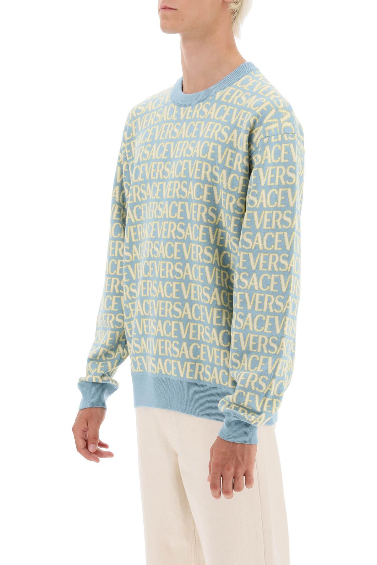 Versace Monogram Cotton Sweater Men - 4