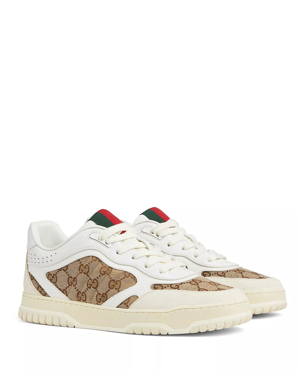 Men's Re-Web Low Top Canvas and Leather Sneakers - 4