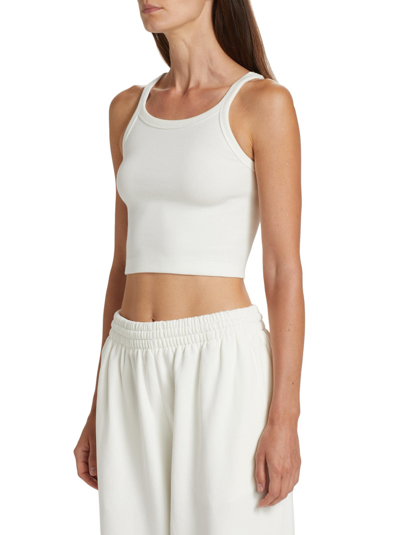 Women's Hailey Bieber Rib-Knit Tank Top - Off White 4