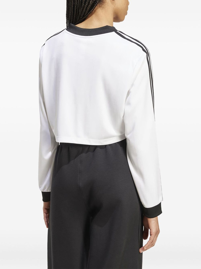 adidas three-stripe V-neck top outlook