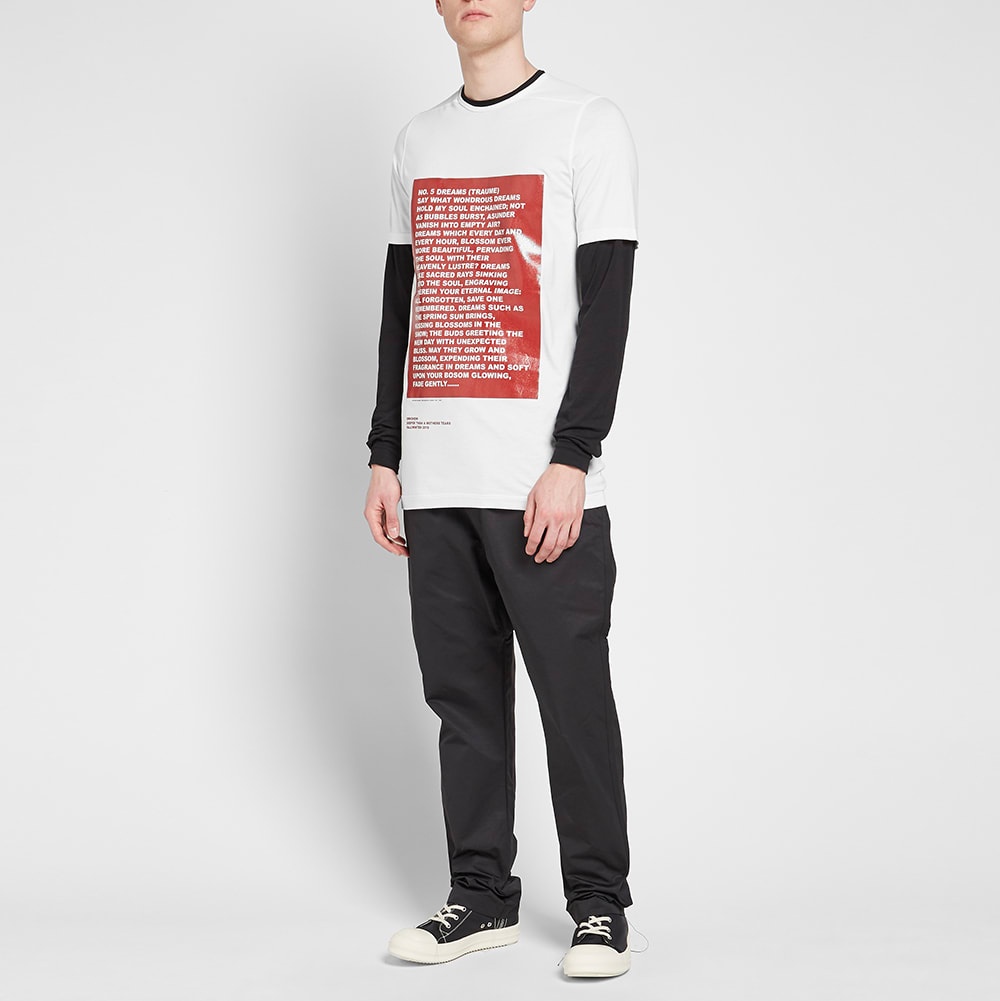 Rick Owens DRKSHDW Poem Print Level Tee - 5