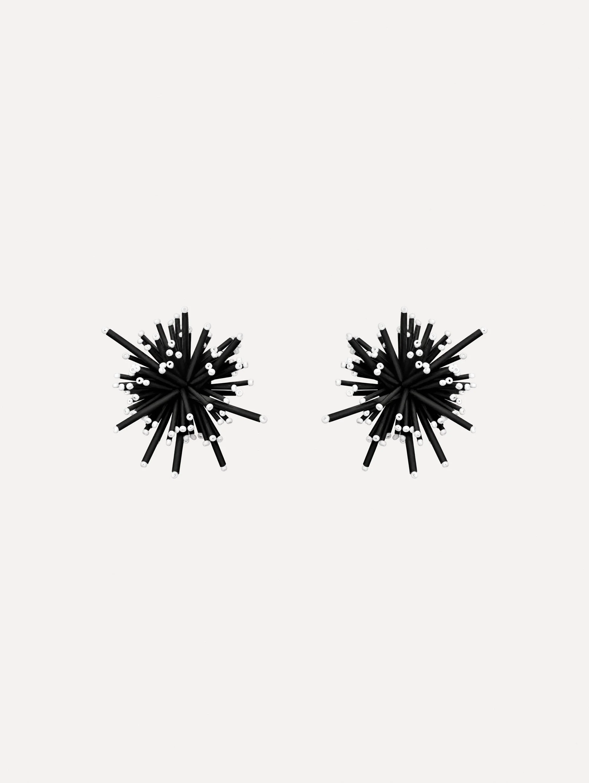 BUGLE BEAD FIREWORK STUD EARRINGS - 1