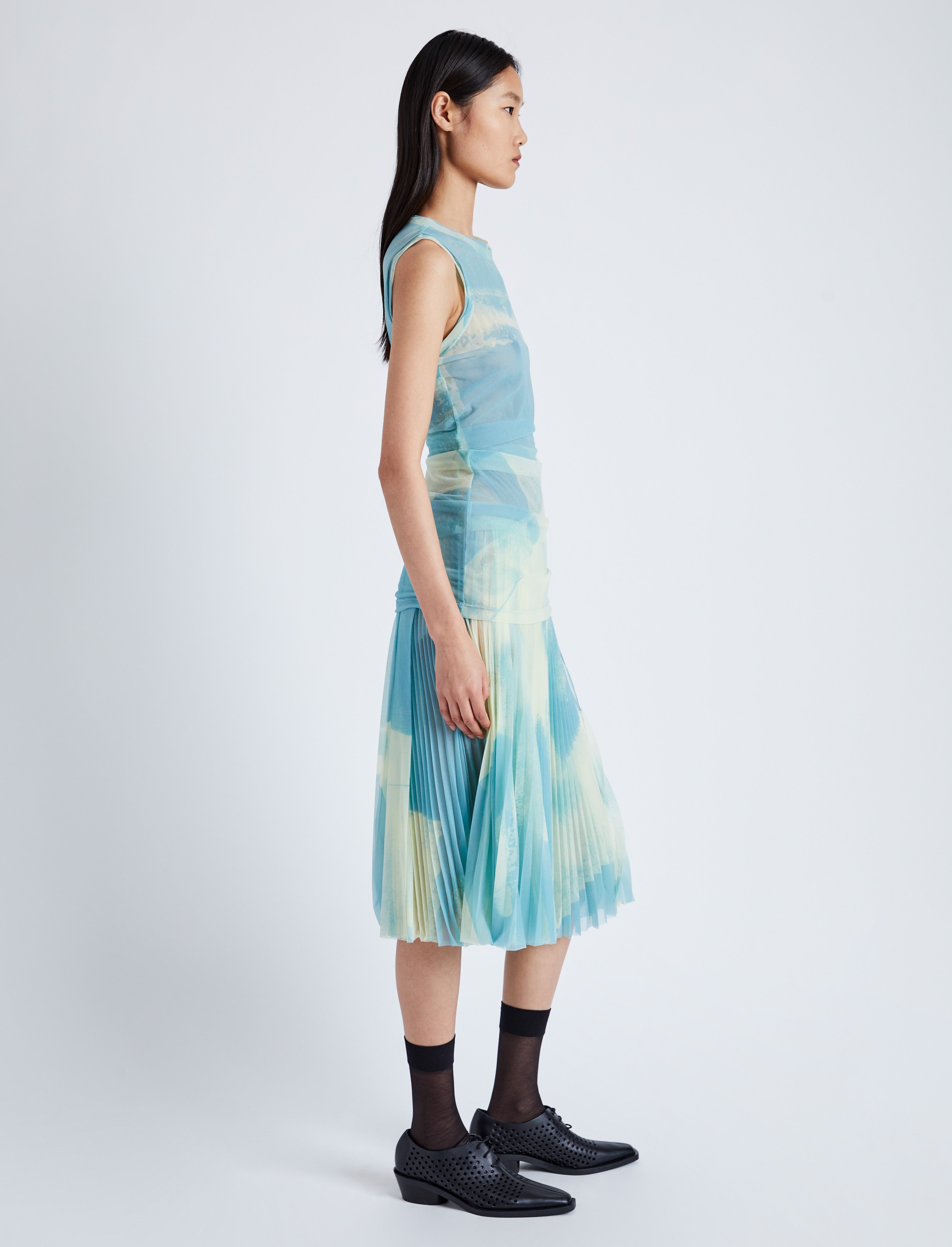 Zoe Dress in Printed Nylon Jersey - 3