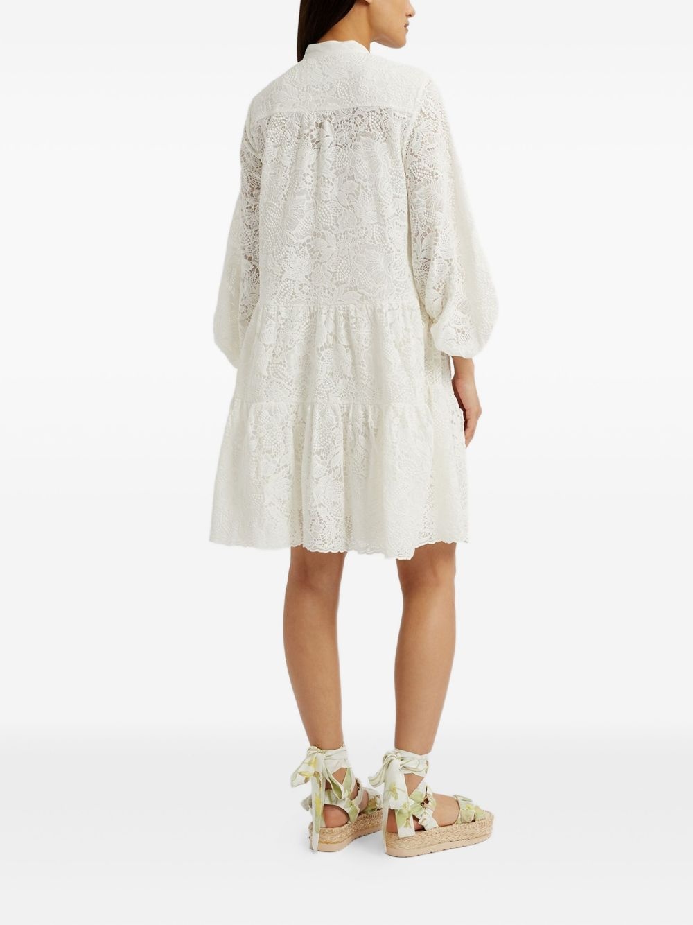 half-sleeve mini dress - 4