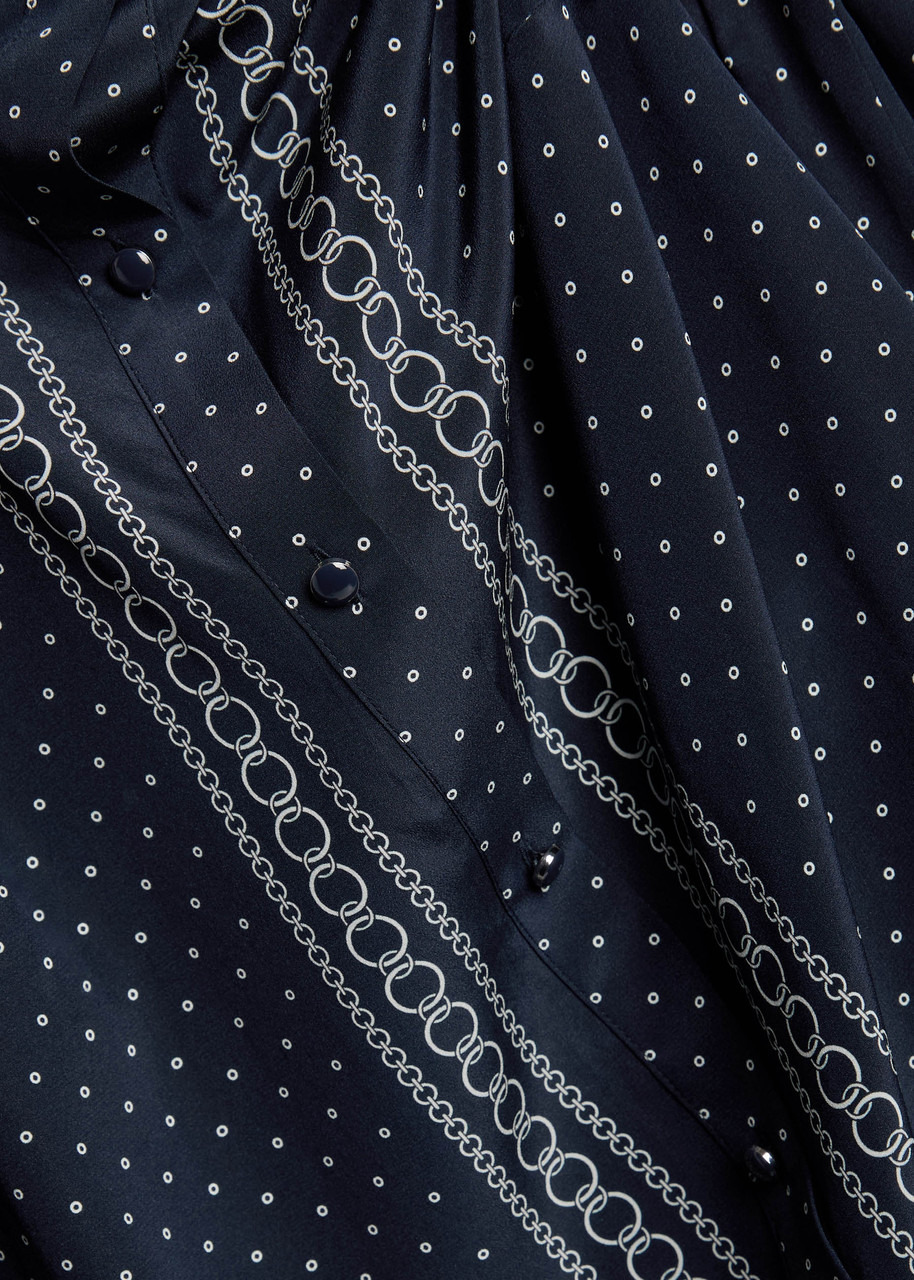 Veronica Beard Johnson Patterned Stretch-silk Crepe Blouse - 5